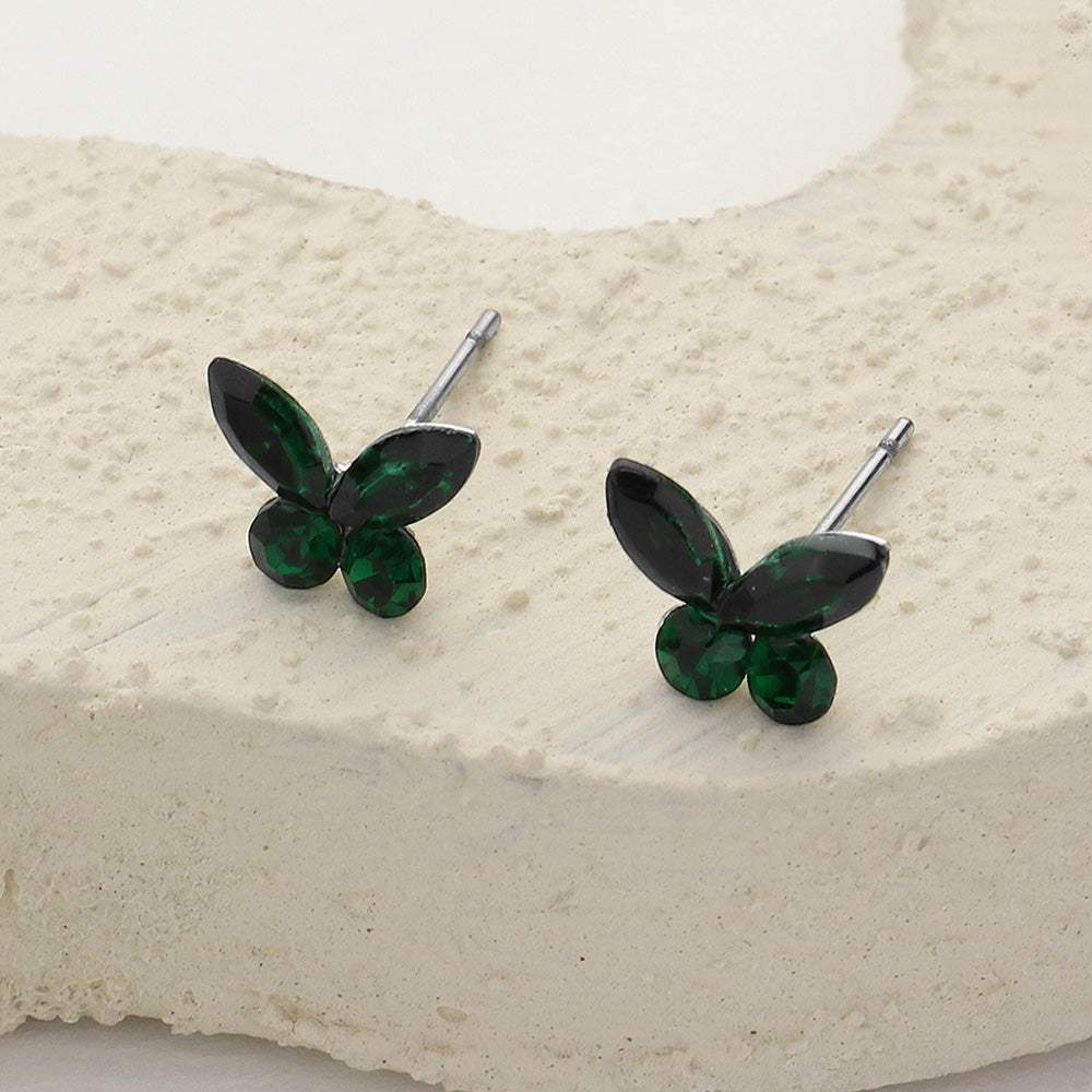 Stone Butterfly Stud Earrings - Madeline Love - Flyclothing LLC