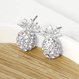 Crystal Pave Pineapple Stud Earrings - Madeline Love - Flyclothing LLC