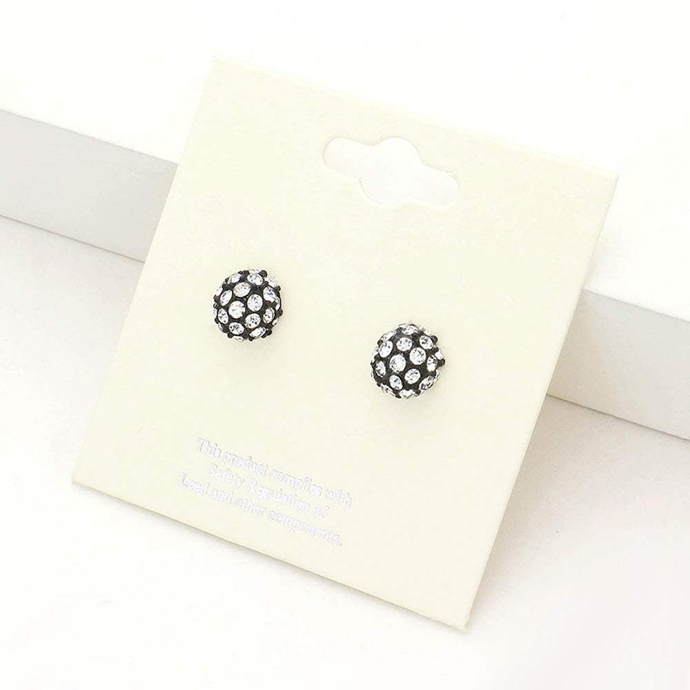 Shamballa Ball Stud Earrings - Madeline Love - Flyclothing LLC
