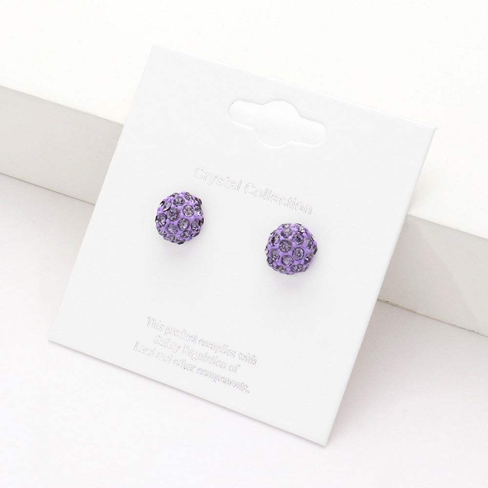 Shamballa Ball Stud Earrings - Madeline Love - Flyclothing LLC