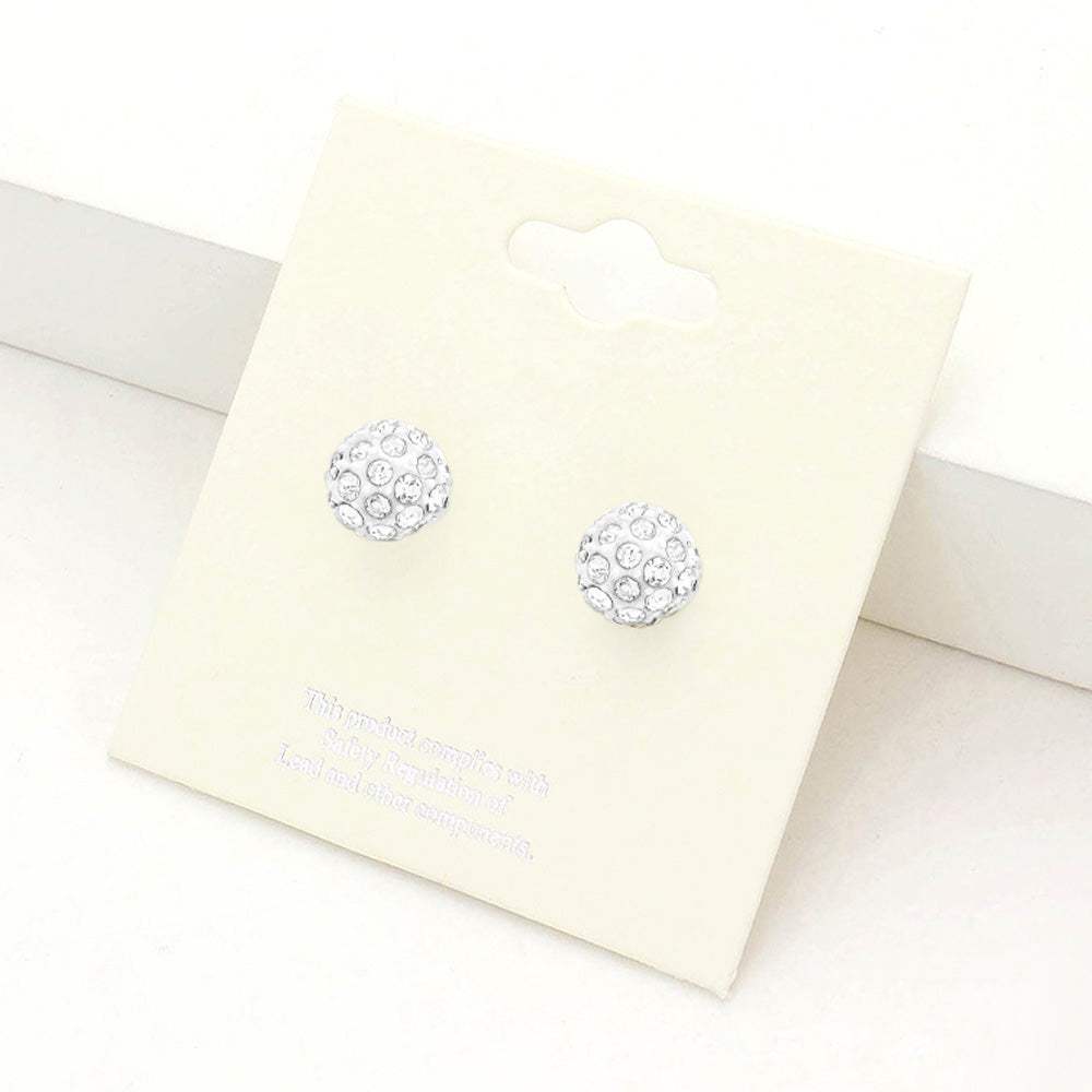 Shamballa Ball Stud Earrings - Madeline Love - Flyclothing LLC