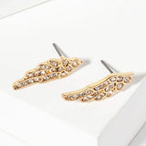 Crystal Wing Stud Earrings - Madeline Love - Flyclothing LLC