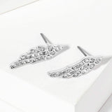 Crystal Wing Stud Earrings - Madeline Love - Flyclothing LLC