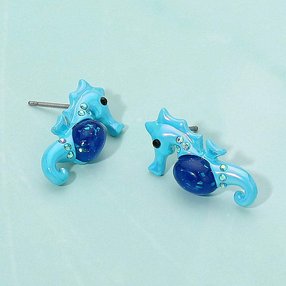 Seahorse Stud Earrings - Madeline Love - Flyclothing LLC