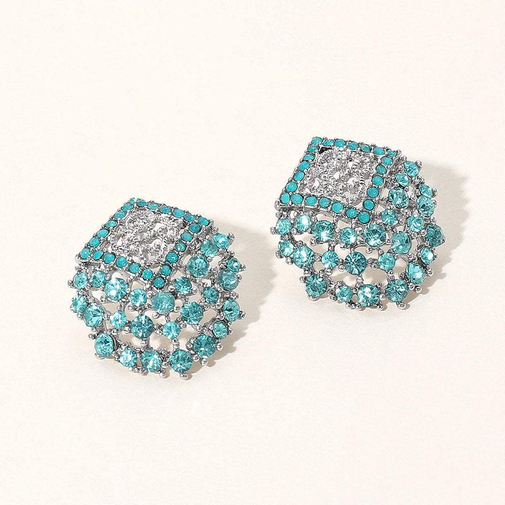 Crystal Embellished Stud Earrings - Madeline Love - Flyclothing LLC