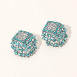 Crystal Embellished Stud Earrings - Madeline Love - Flyclothing LLC