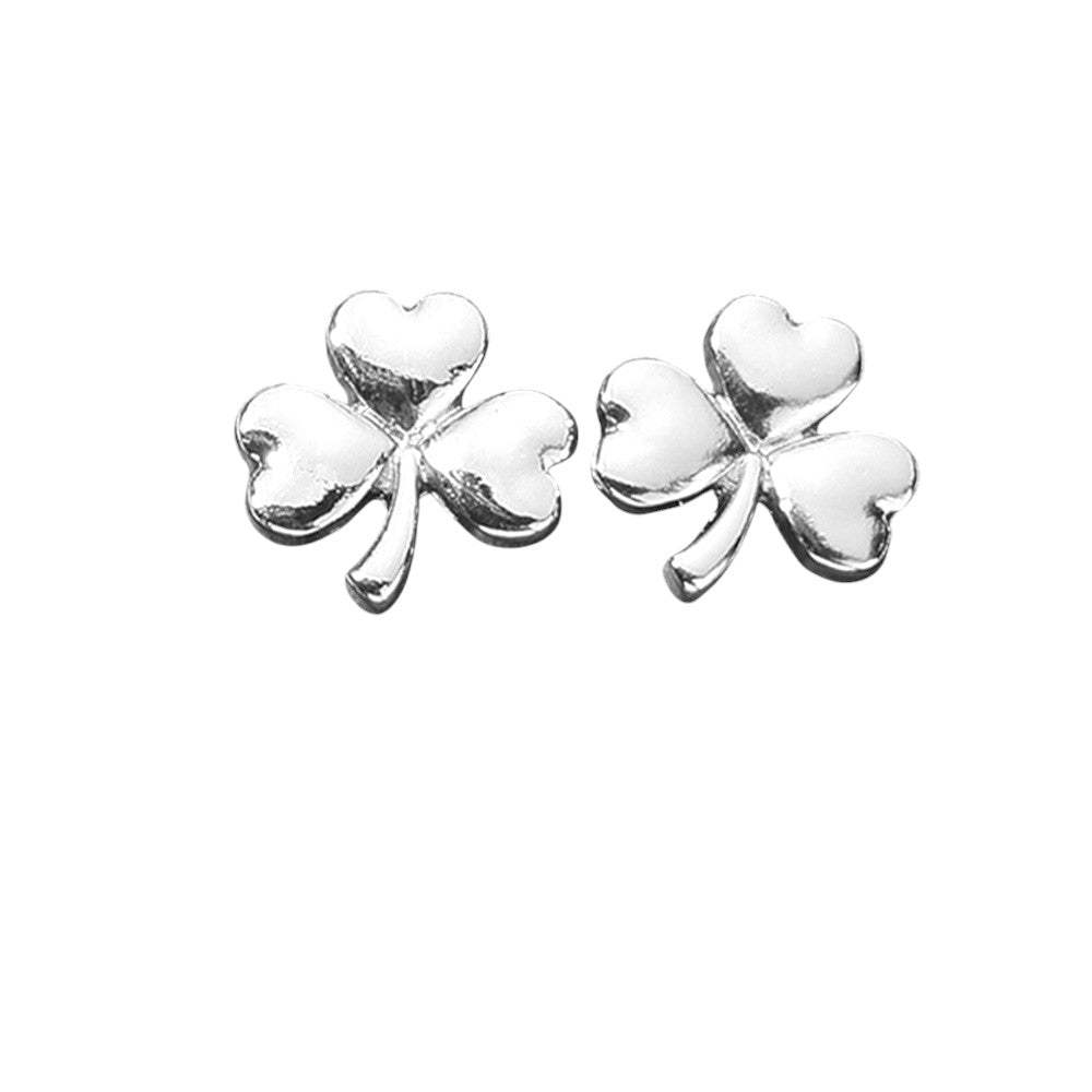SECRET BOX_14K Gold Dipped Shamrock Clover Stud Earrings - Madeline Love - Flyclothing LLC
