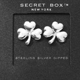 SECRET BOX_14K Gold Dipped Shamrock Clover Stud Earrings - Madeline Love - Flyclothing LLC