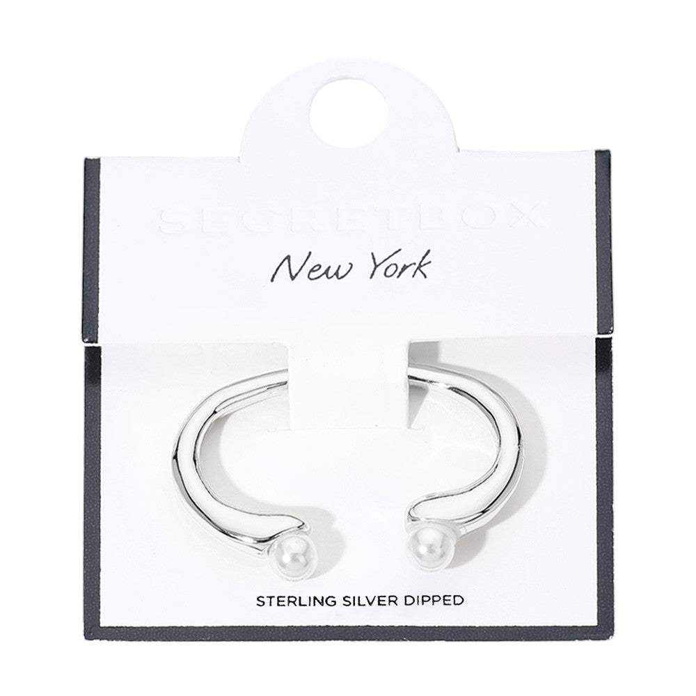 SECRET BOX_Sterling Silver Dipped Pearl Tip Two Finger Ring - Madeline Love - Flyclothing LLC