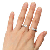 SECRET BOX_Sterling Silver Dipped Pearl Tip Two Finger Ring - Madeline Love - Flyclothing LLC