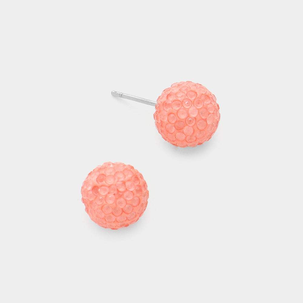 Resin Disco Ball Stud Earrings - Madeline Love - Flyclothing LLC