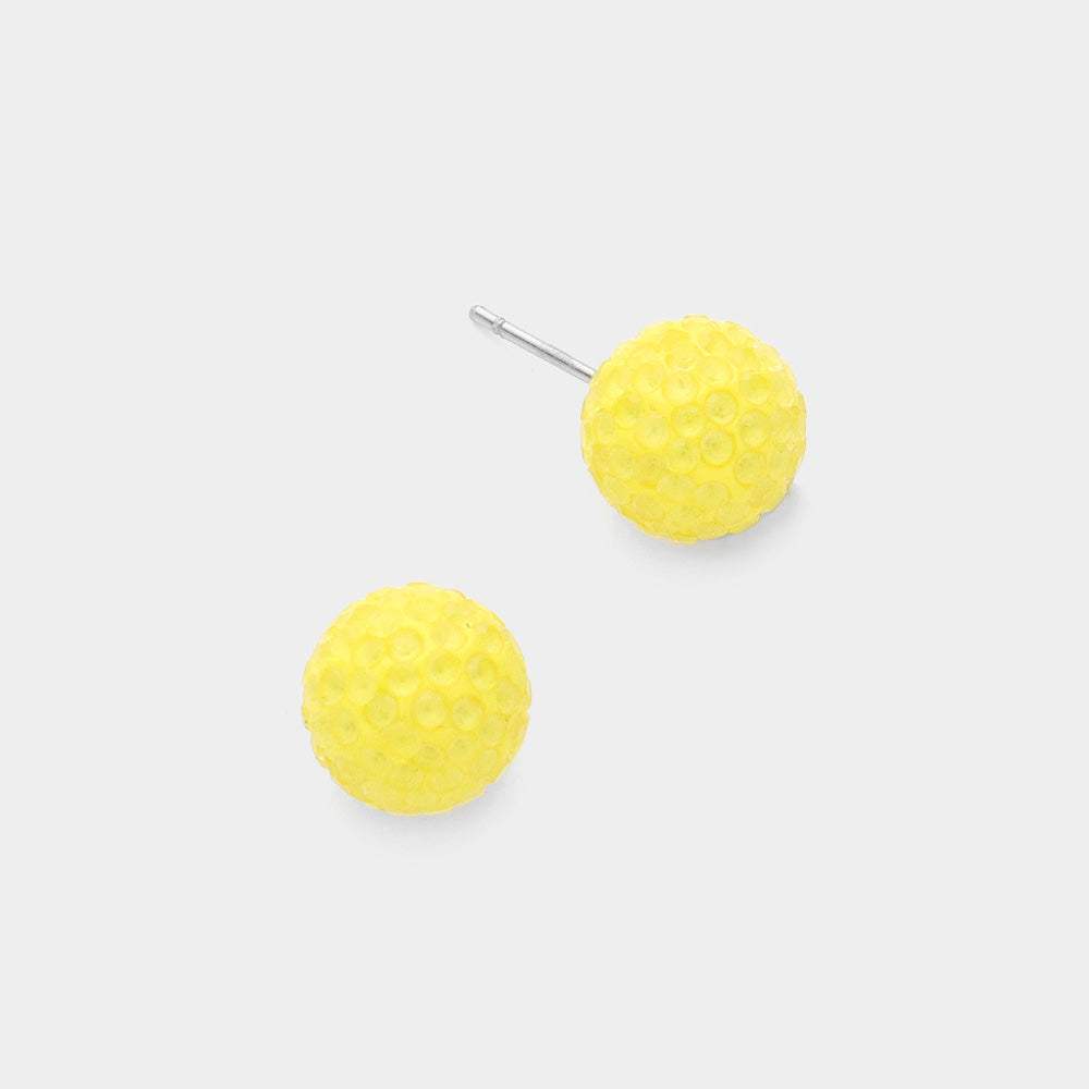 Resin Disco Ball Stud Earrings - Madeline Love - Flyclothing LLC
