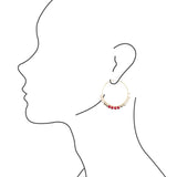 Sepia Red Hoop Earrings - Barse Jewelry