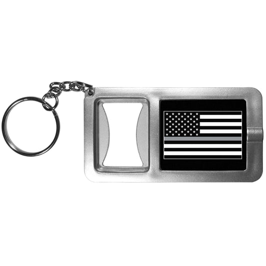 Thin Gray Line Veterans Flag Flashlight Key Chain with Bottle Opener - Veteran - Flyclothing LLC