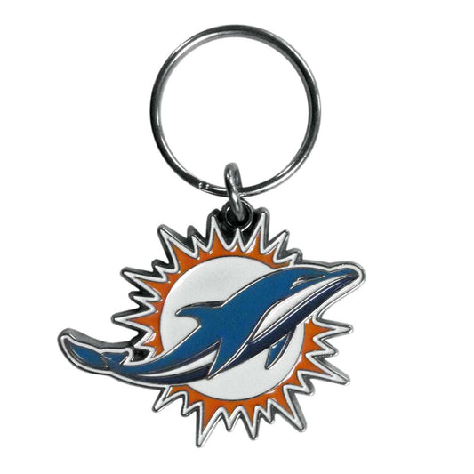 Miami Dolphins Enameled Key Chain - Miami Dolphins - Flyclothing LLC