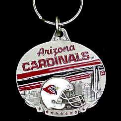 Arizona Cardinals Oval Carved Metal Key Chain - Arizona Cardinals - Flyclothing LLC