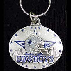 Dallas Cowboys Oval Carved Metal Key Chain - Dallas Cowboys - Flyclothing LLC