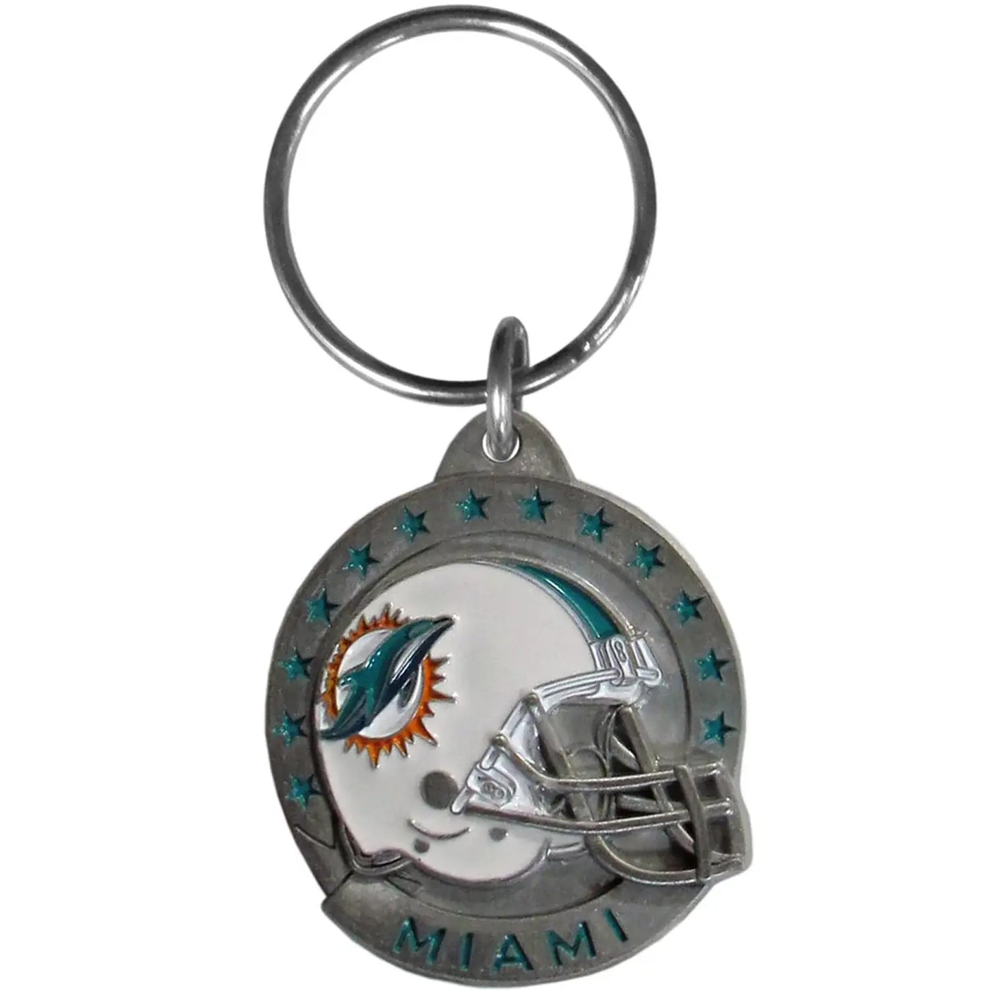 Miami Dolphins Carved Metal Key Chain - Miami Dolphins - Flyclothing LLC