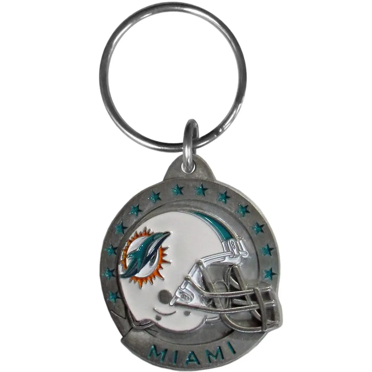 Miami Dolphins Carved Metal Key Chain - Miami Dolphins - Flyclothing LLC