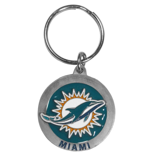 Miami Dolphins Carved Metal Key Chain - Miami Dolphins - Flyclothing LLC
