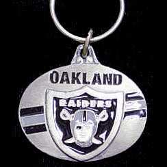 Las Vegas Raiders Oval Carved Metal Key Chain - Las Vegas Raiders - Flyclothing LLC