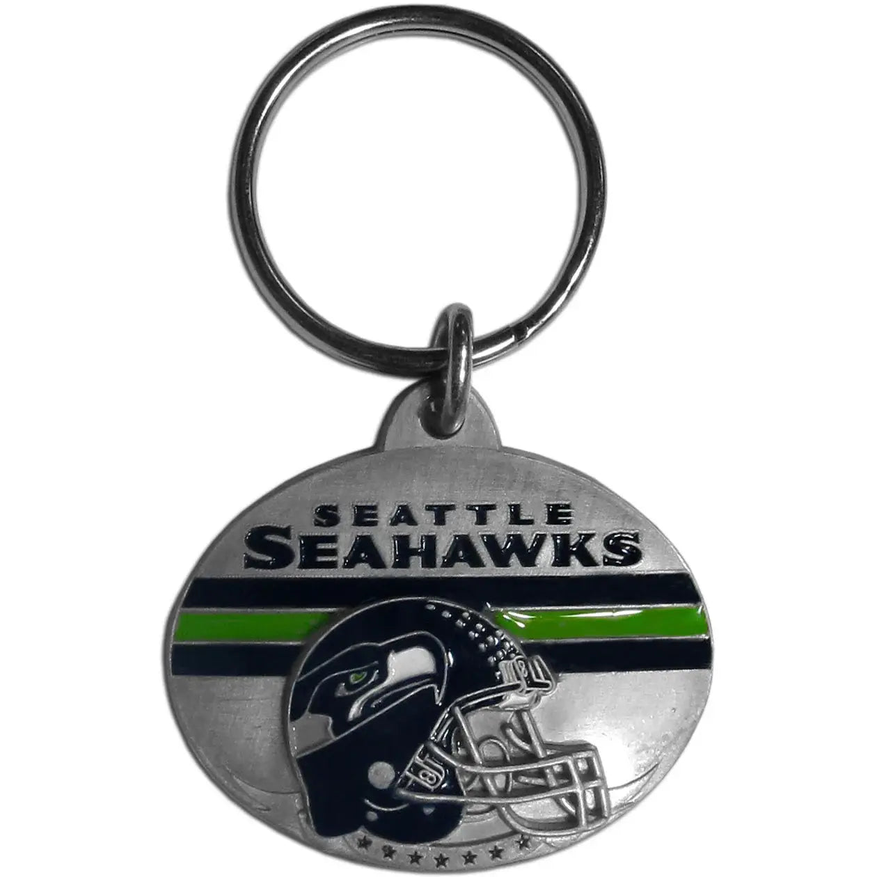 Seattle Seahawks Oval Carved Metal Key Chain - Seattle Seahawks - Flyclothing LLC
