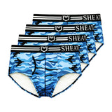 SHEATH Polyester Camo Men's Pouch American Brief (4 Pack)