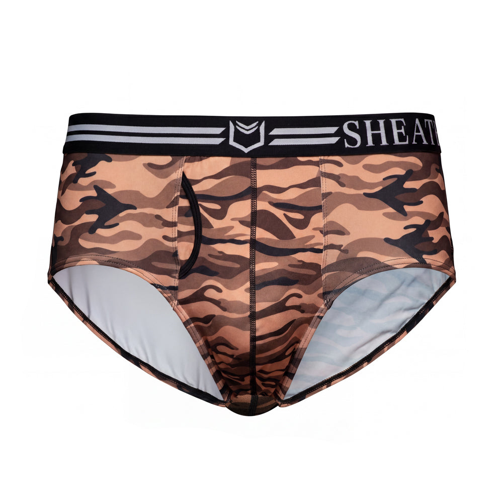 SHEATH Polyester Camo Men's Pouch American Brief