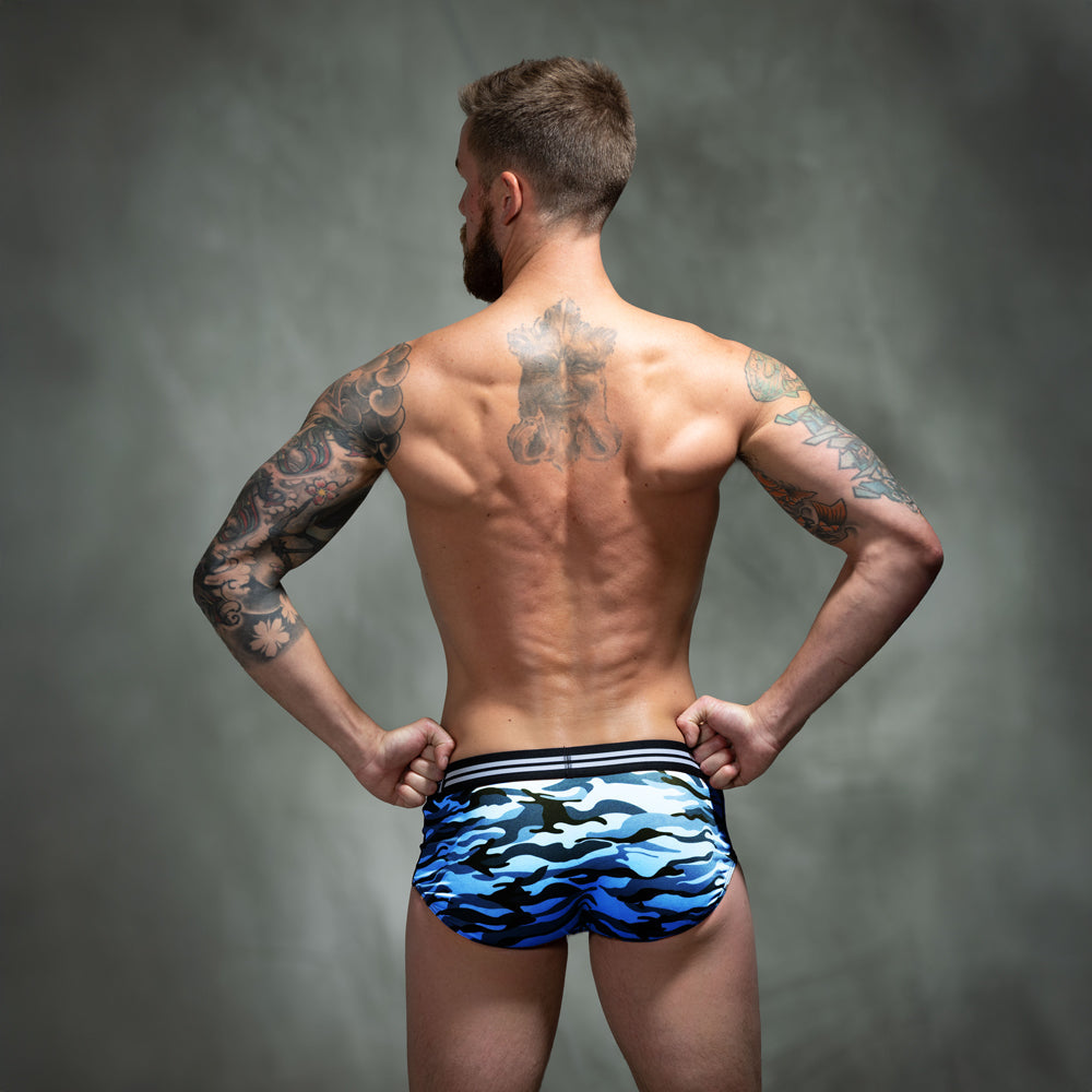 SHEATH Polyester Camo Men's Pouch American Brief