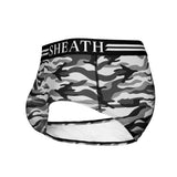 SHEATH Polyester Camo Men's Pouch American Brief (4 Pack)