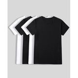 Men’s Micro Modal V-Neck Undershirts – 4 Pack (2 Black, 2 White) - SilkCut Underwear - Flyclothing LLC