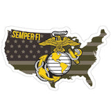 Marines US Decal - Siskiyou Originals - Flyclothing LLC