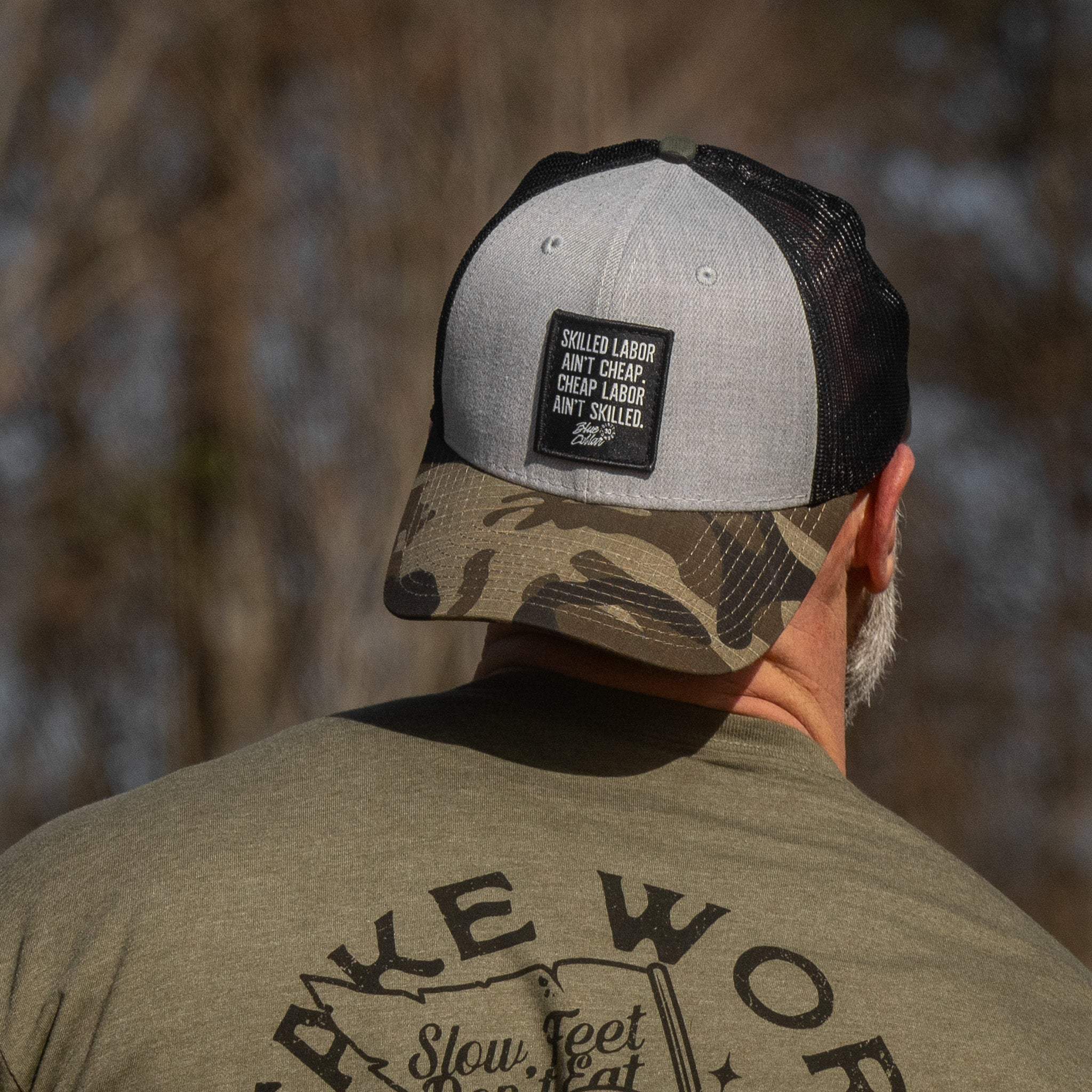 Skilled Labor Ain't Cheap Patch Snapback Hat - DIRTY COWBOY USA - Flyclothing LLC