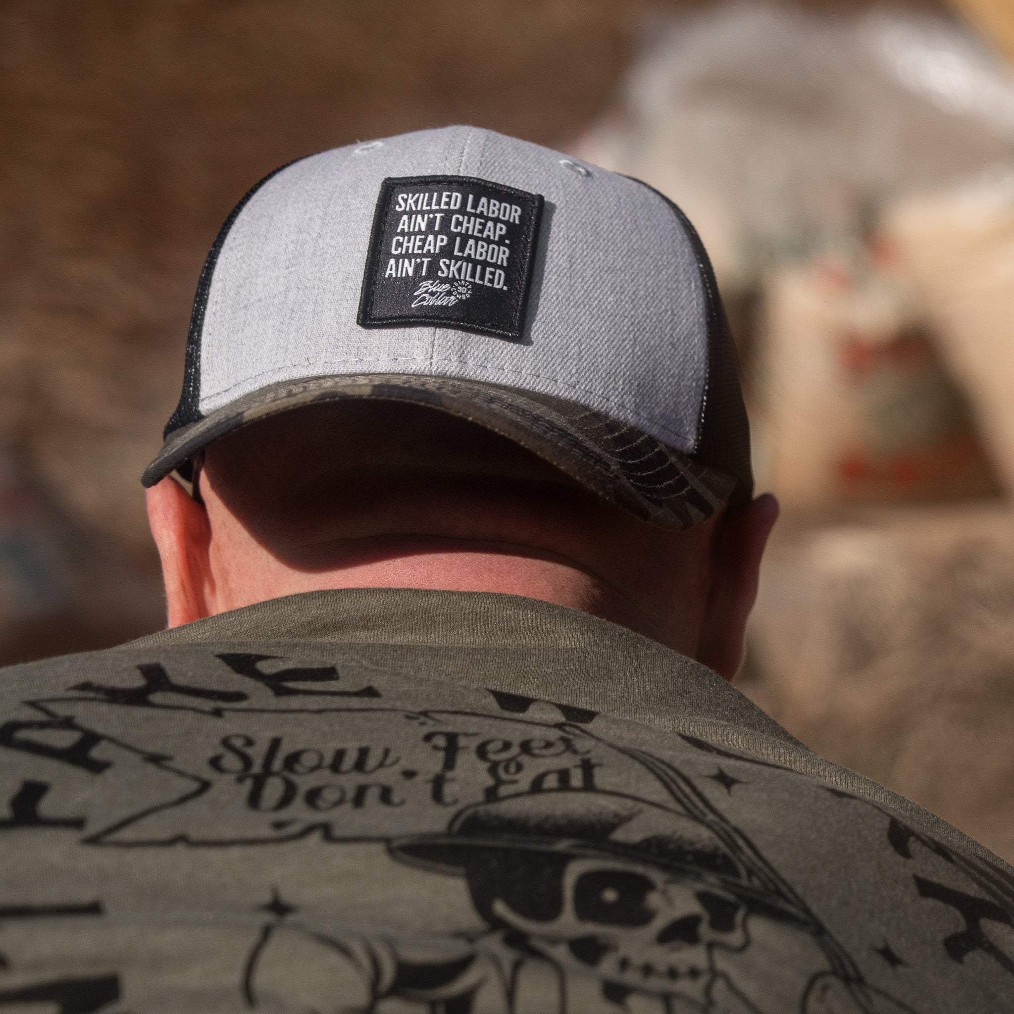 Skilled Labor Ain't Cheap Patch Snapback Hat - DIRTY COWBOY USA - Flyclothing LLC