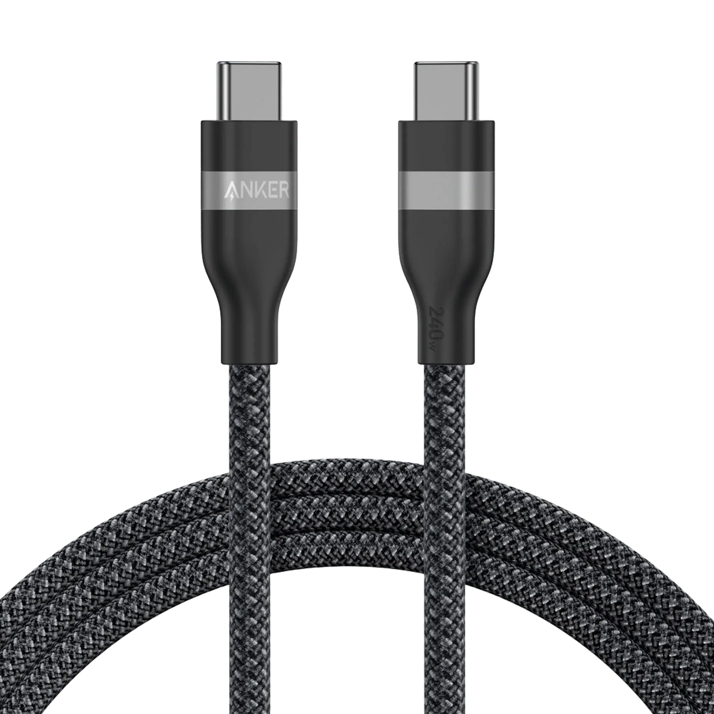 Anker USB-C to USB-C Cable (3 ft / 6 ft, 240W, Upcycled-Braided) - Anker - Flyclothing LLC