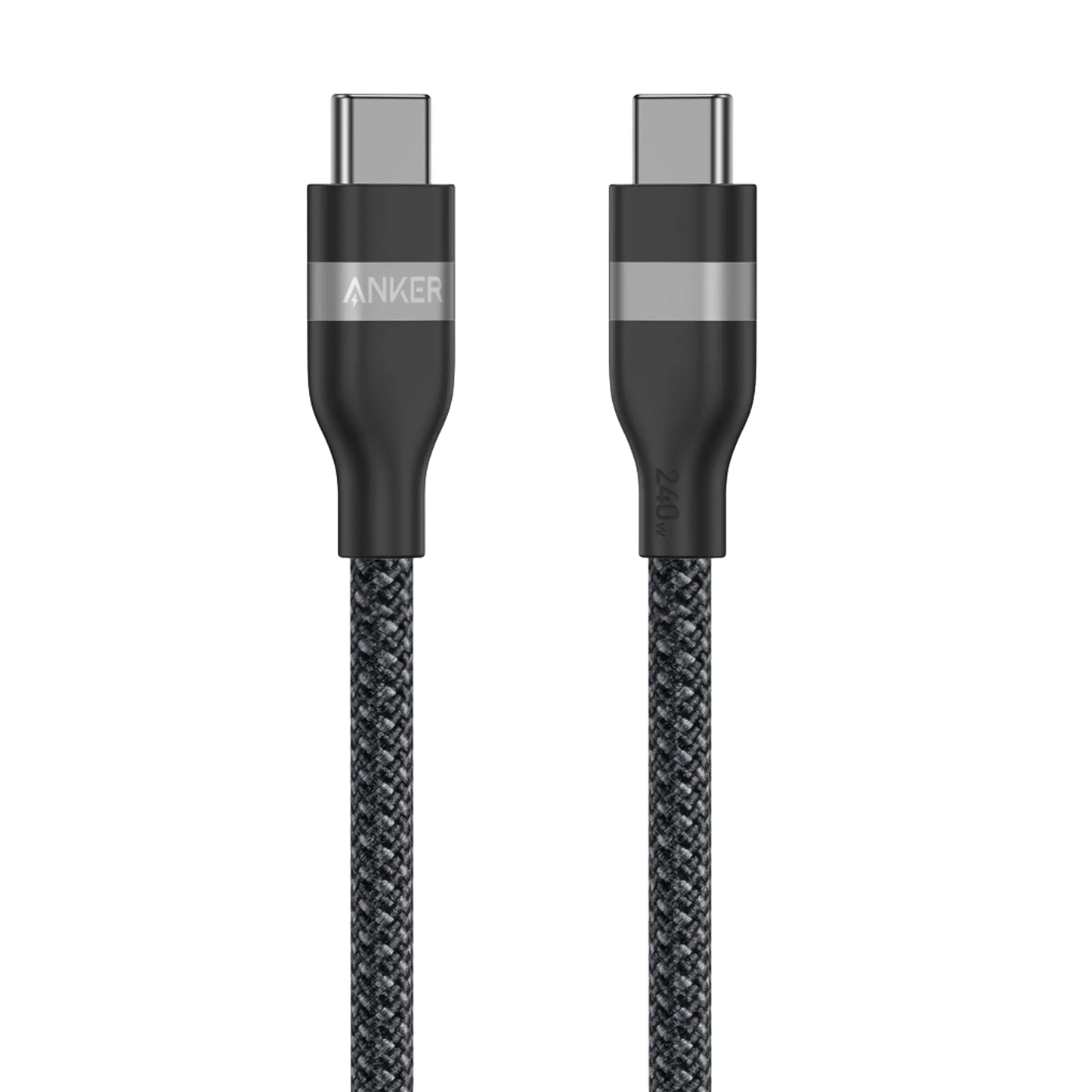 Anker USB-C to USB-C Cable (3 ft / 6 ft, 240W, Upcycled-Braided) - Anker - Flyclothing LLC