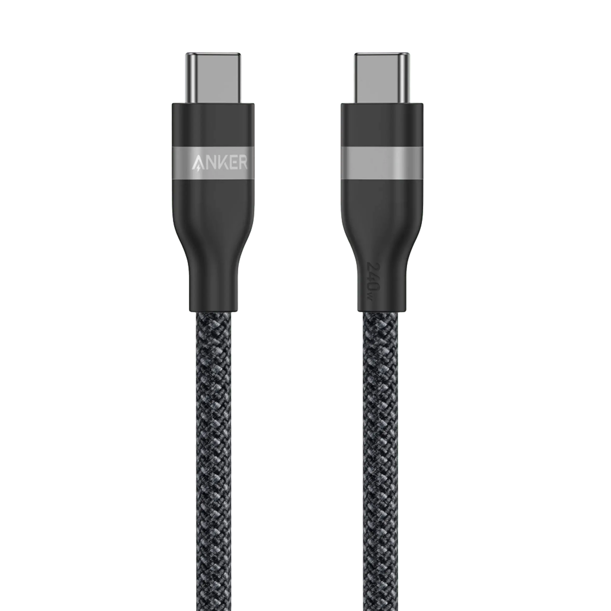 Anker USB-C to USB-C Cable (3 ft / 6 ft, 240W, Upcycled-Braided) - Anker - Flyclothing LLC