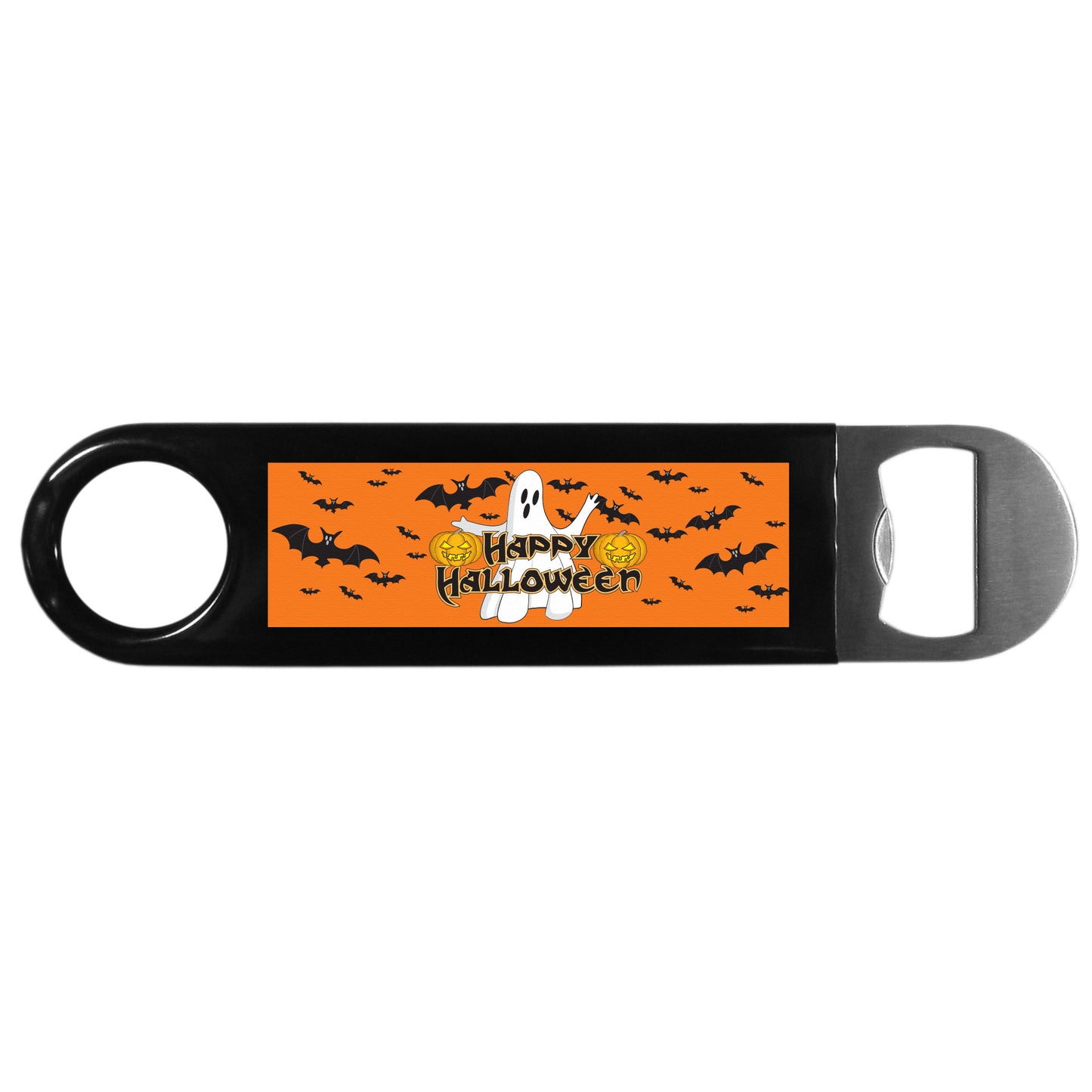 Happy Halloween Ghosts and Bats Long Neck Bottle Opener