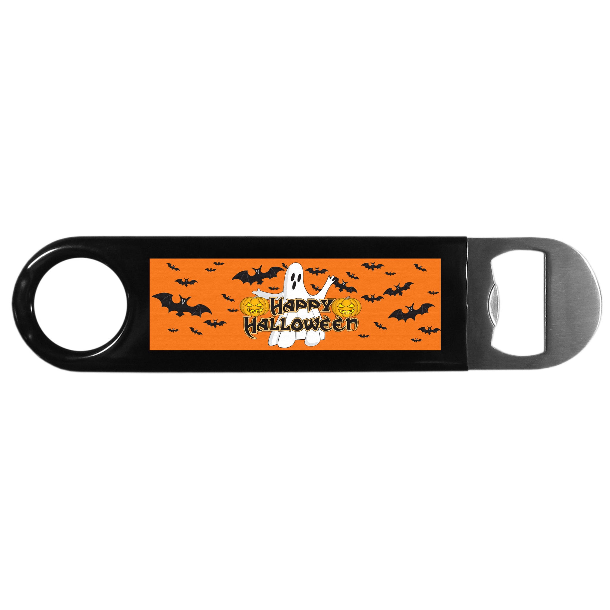 Happy Halloween Ghosts and Bats Long Neck Bottle Opener
