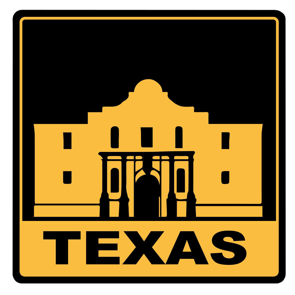 Texas Alamo 8 inch Auto Decal - Texas - Flyclothing LLC