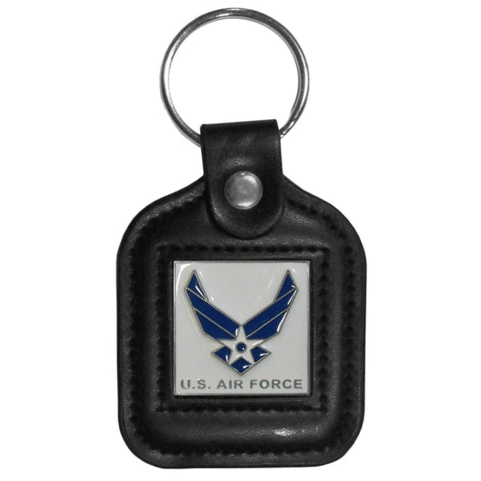 Sq. Leather Keychain - US Air Force - Air Force - Flyclothing LLC