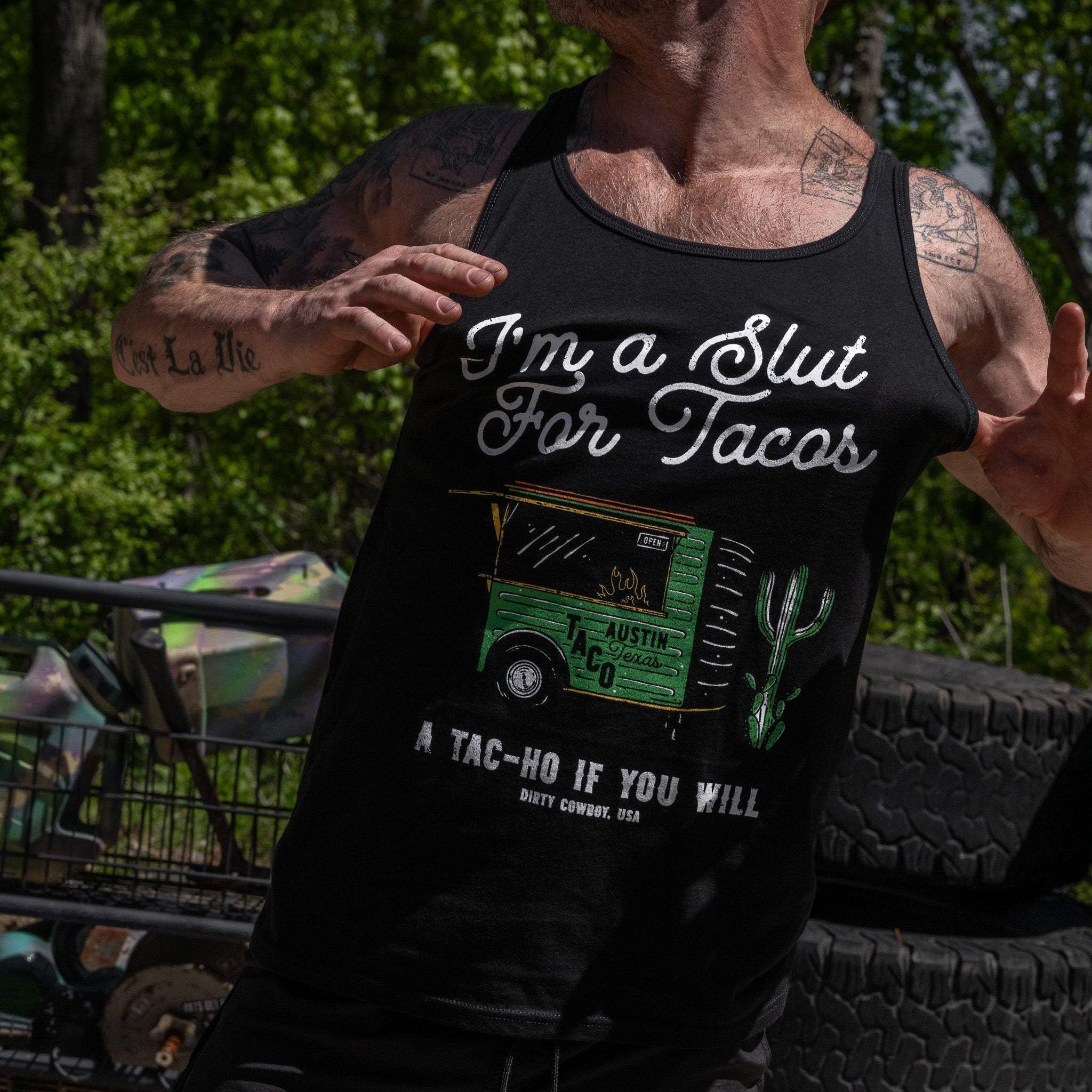 Slut For Taco's Men's Tank Top - DIRTY COWBOY USA - Flyclothing LLC
