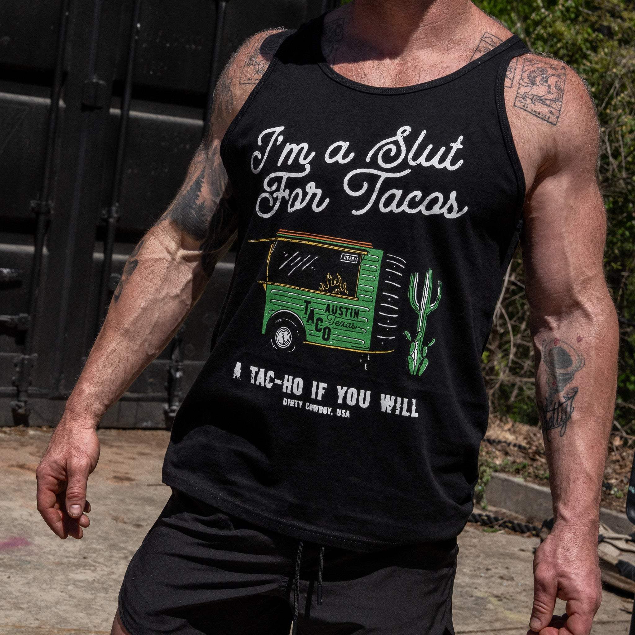 Slut For Taco's Men's Tank Top - DIRTY COWBOY USA - Flyclothing LLC