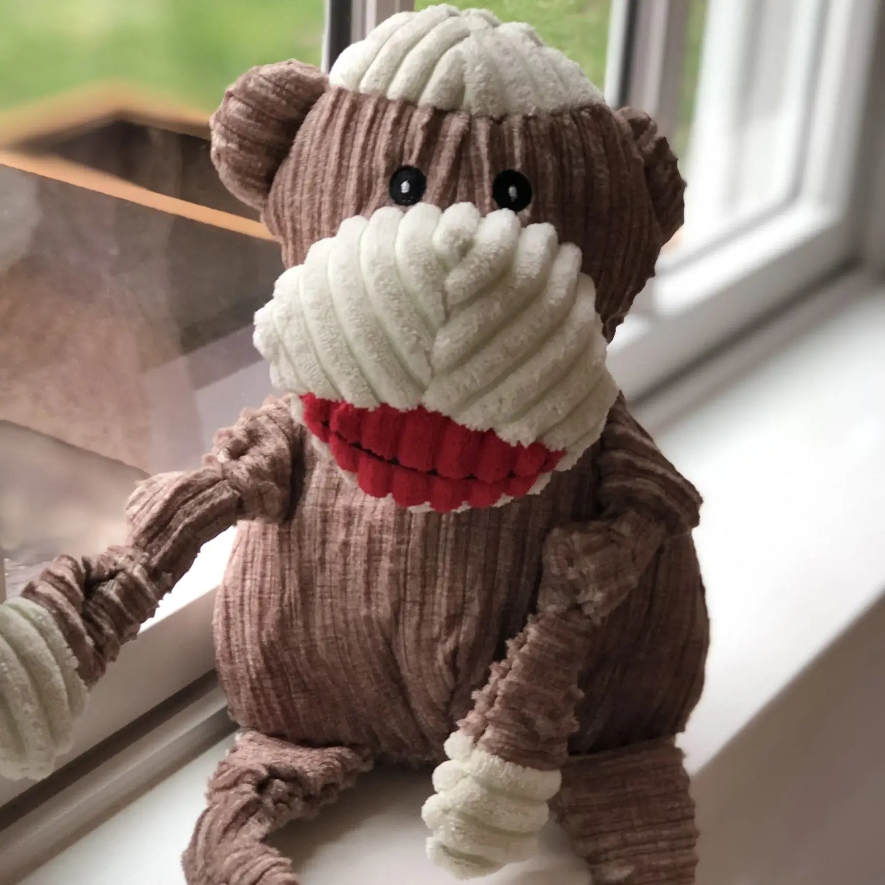 Stuey Sock Monkey Knottie® Plush Dog Toy - HuggleHounds - Flyclothing LLC
