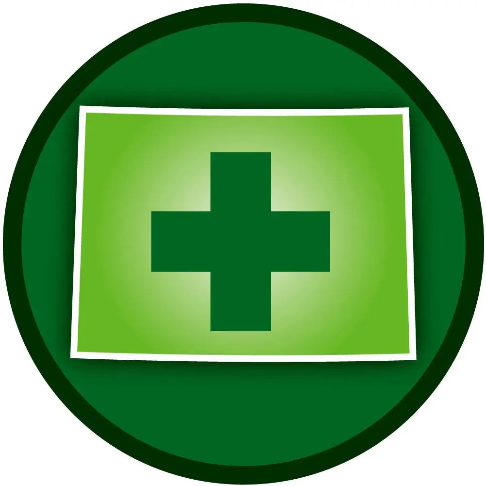 Colorado Cross Medicinal Marijuana Round Auto Decal - Siskiyou Originals - Flyclothing LLC