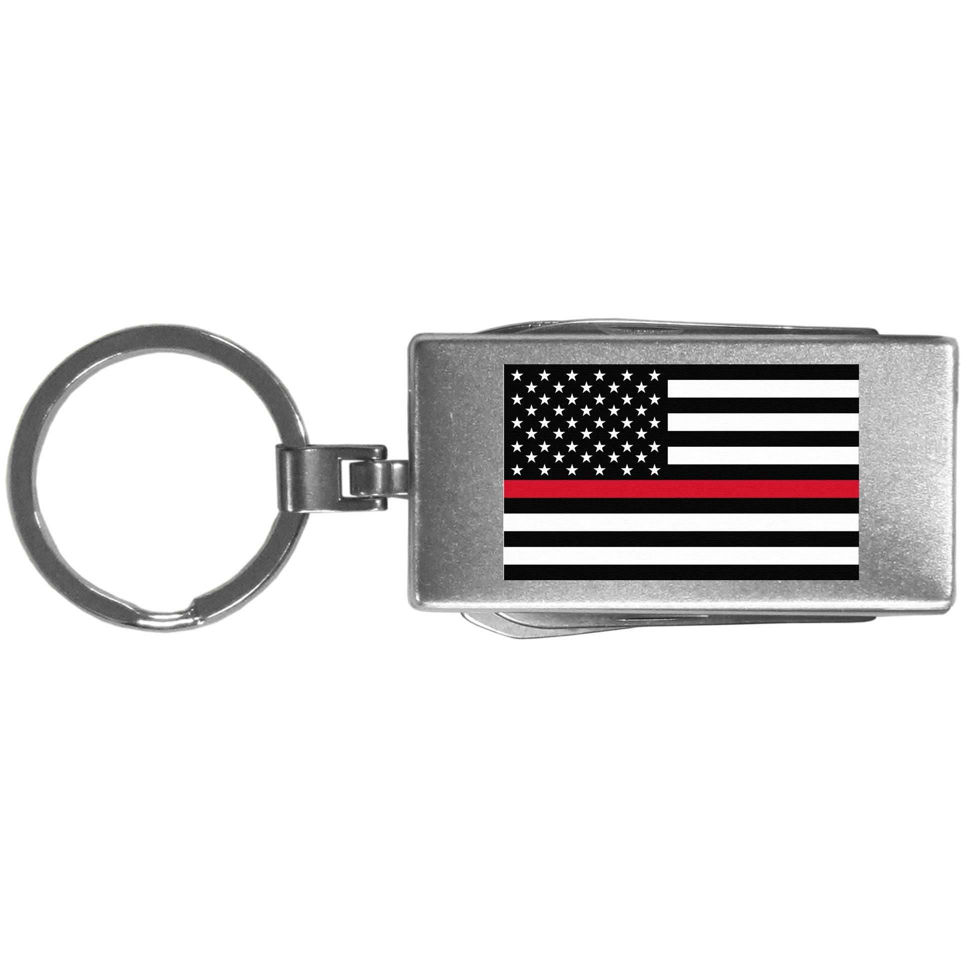 Thin Red Line Firefighter Flag Multi-tool Key Chain - Firefighter - Flyclothing LLC