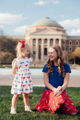 SMU Red Mustang Ruffle Twirl Skort - Mila & Rose ® - Flyclothing LLC