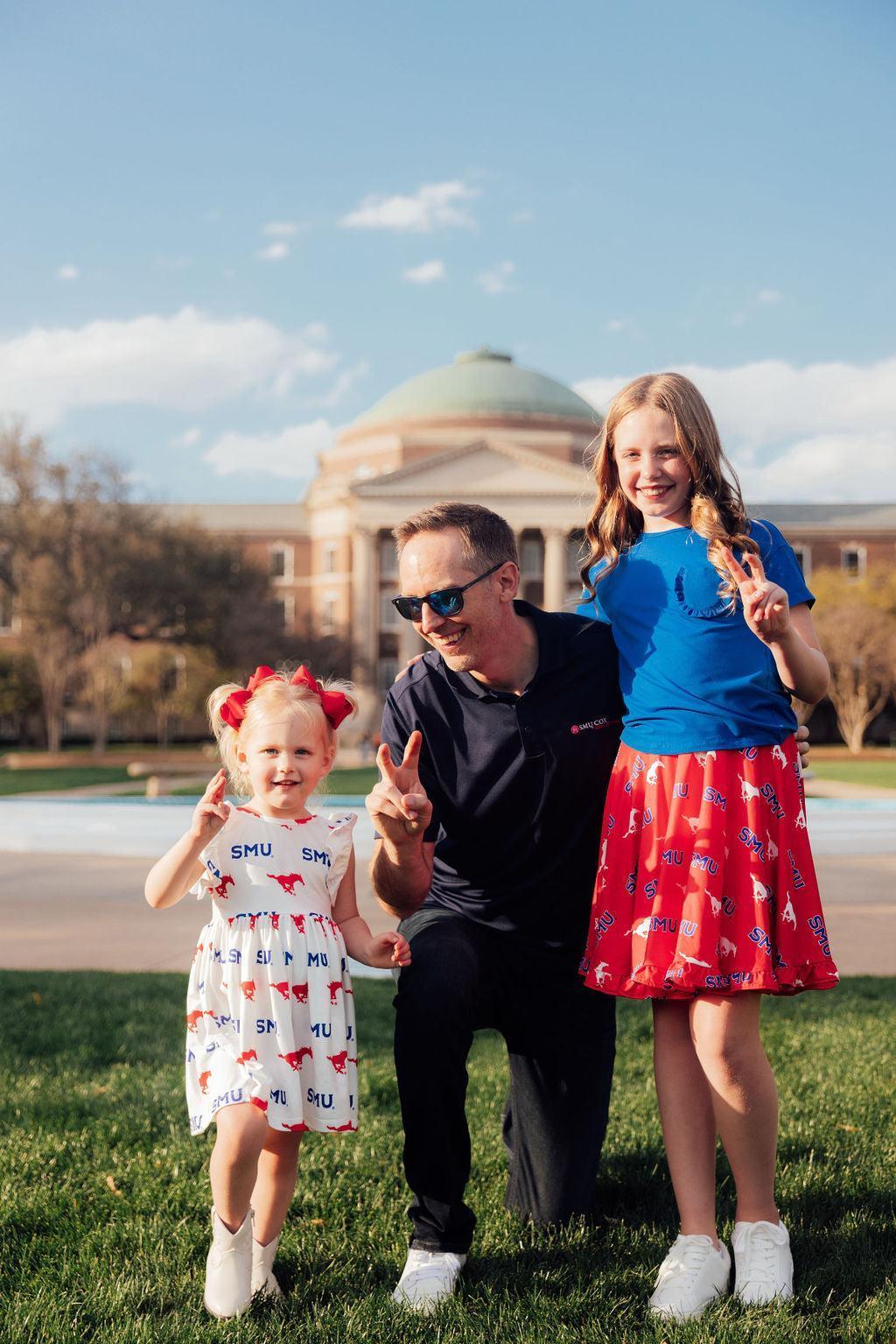 SMU Red Mustang Ruffle Twirl Skort - Mila & Rose ® - Flyclothing LLC