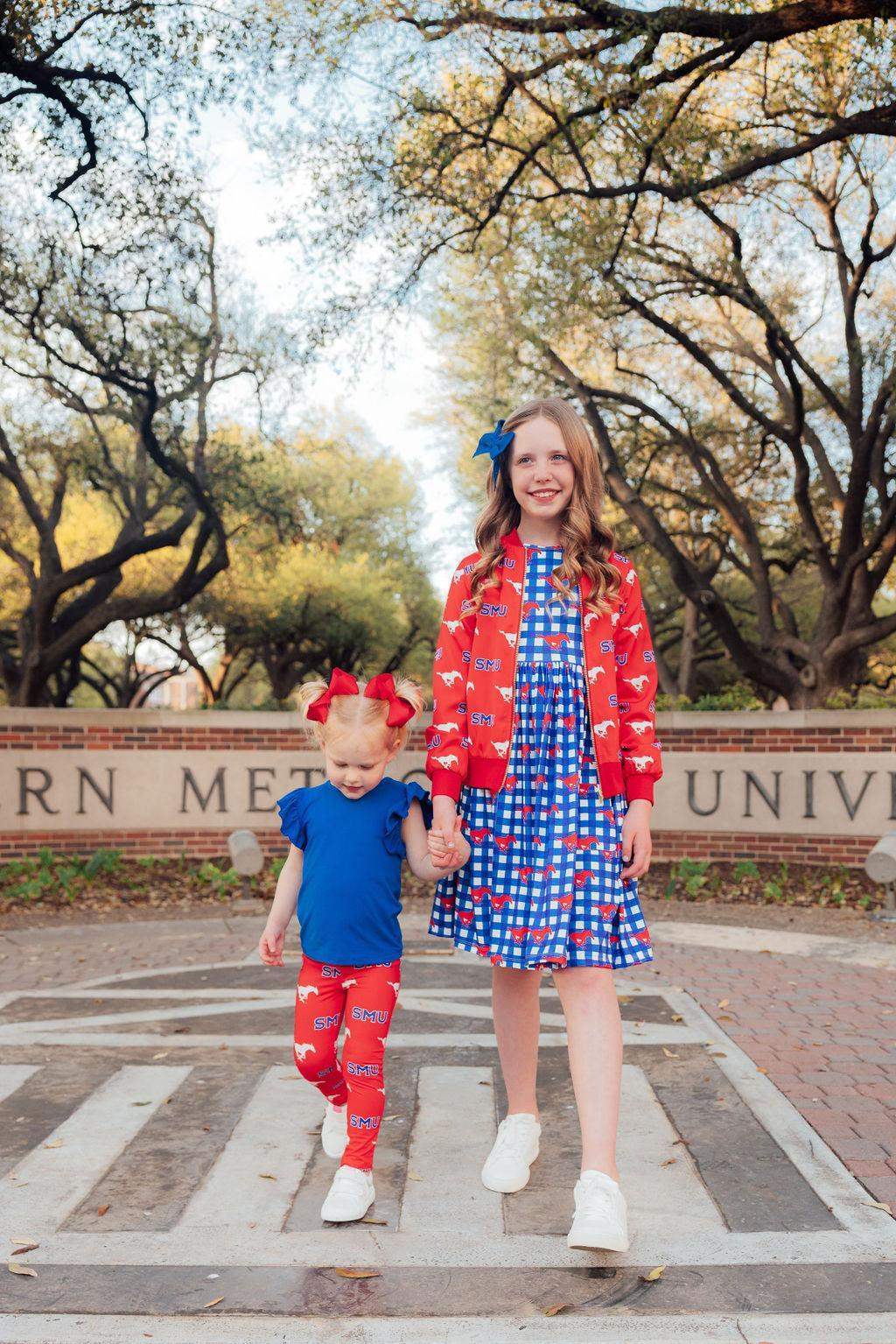 SMU Red Mustang Satin Jacket - Mila & Rose ® - Flyclothing LLC
