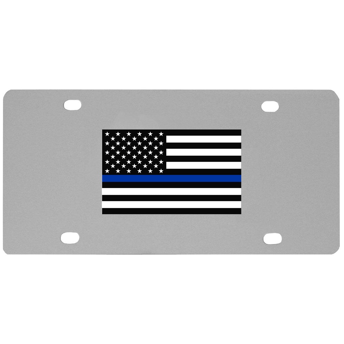 Thin Blue Line Navy Flag  License Plate Wall Plaque